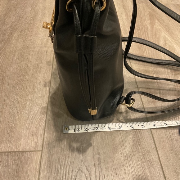 Dune London Black Calf Hair Leather Flap Backpack LIKE NEW CONDITION - Picture 7 of 8